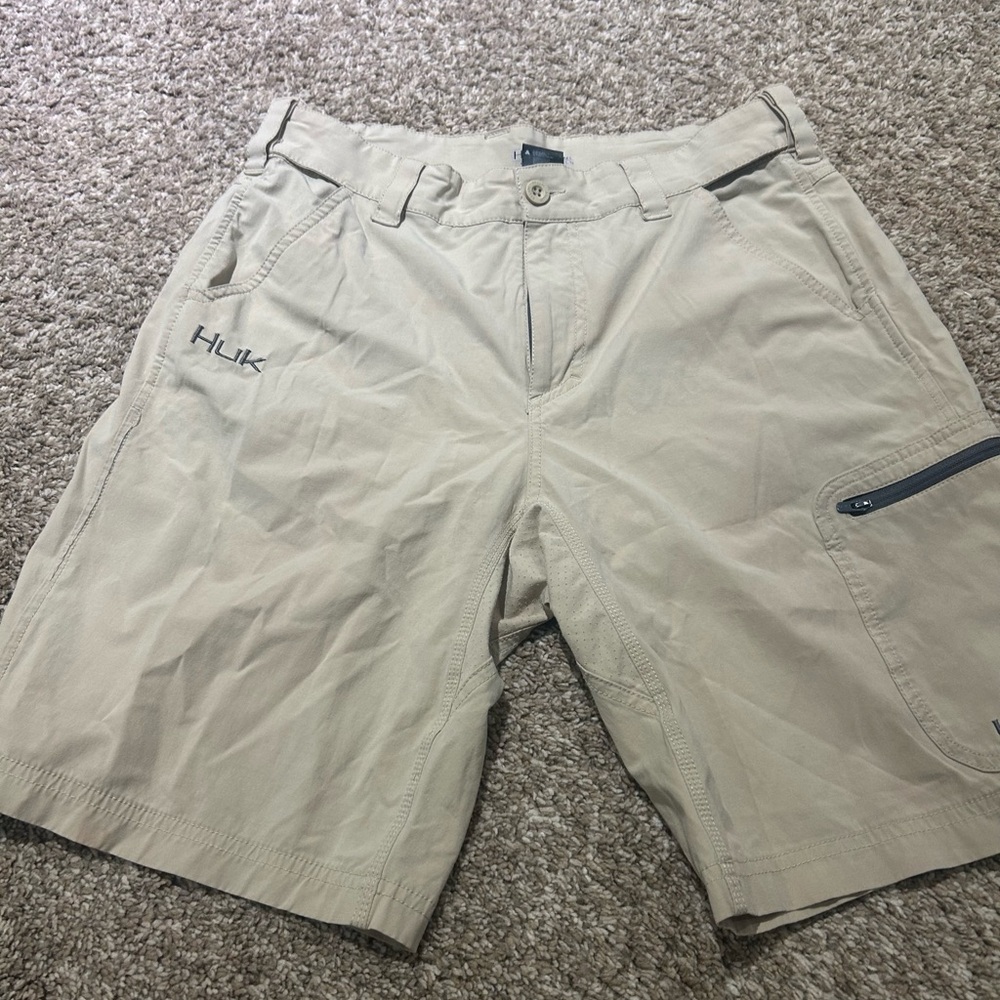 Huk Men's Khaki Cargo Shorts
